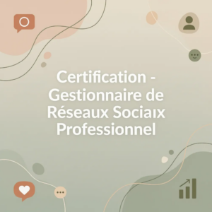 Certification - Gestionnaire de Réseaux Sociaux Professionnel