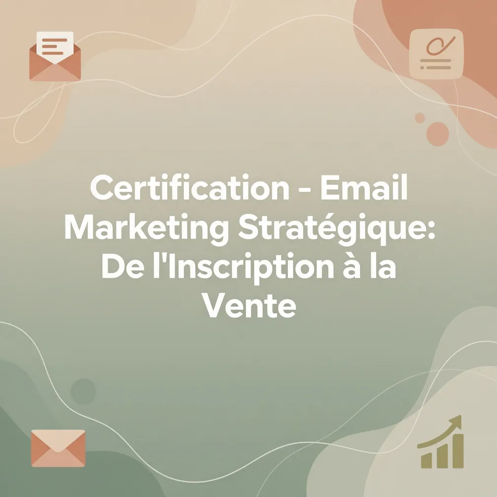 Certification - Email Marketing Stratégique: De l'Inscription à la Vente