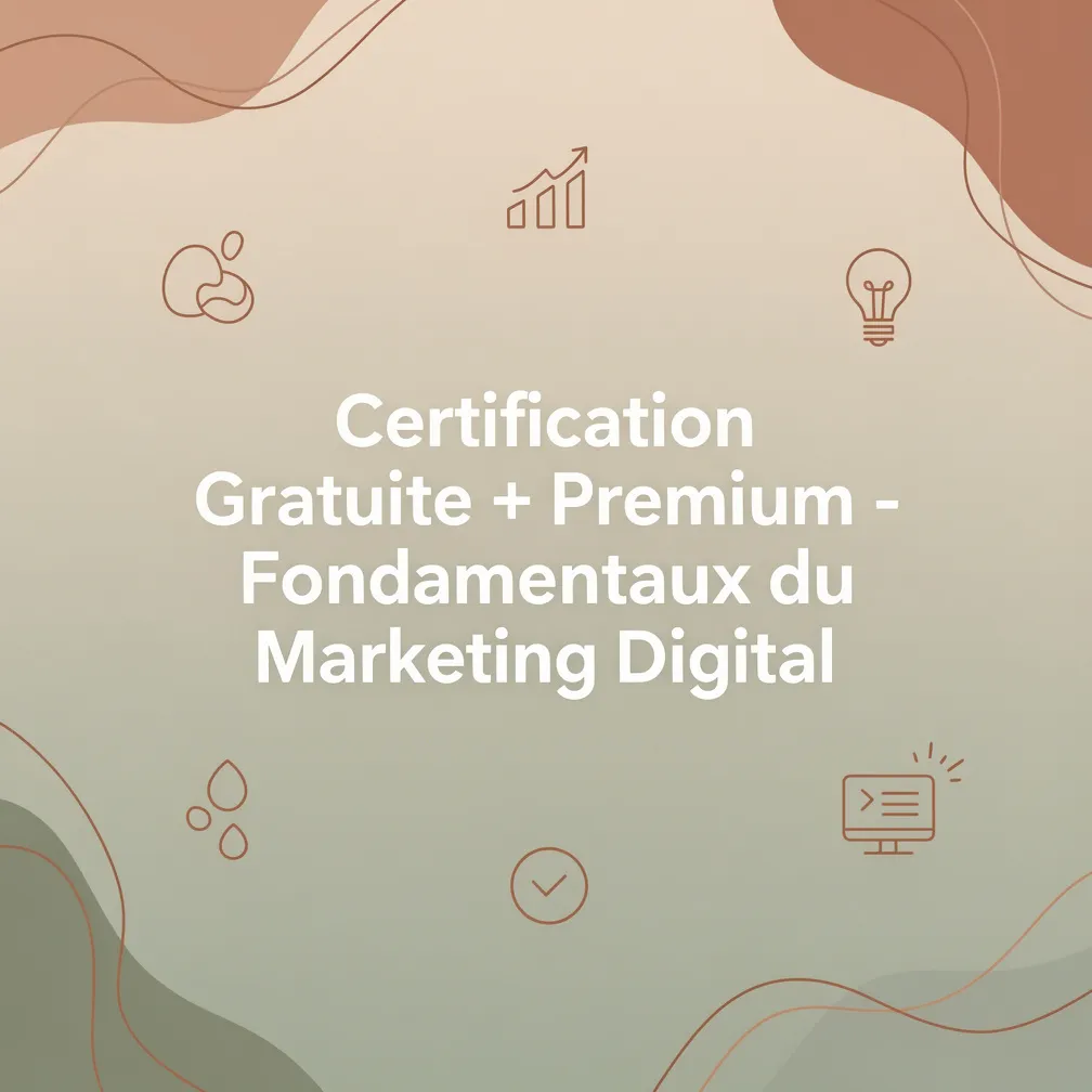 Certification Gratuite + Premium - Fondamentaux du Marketing Digital
